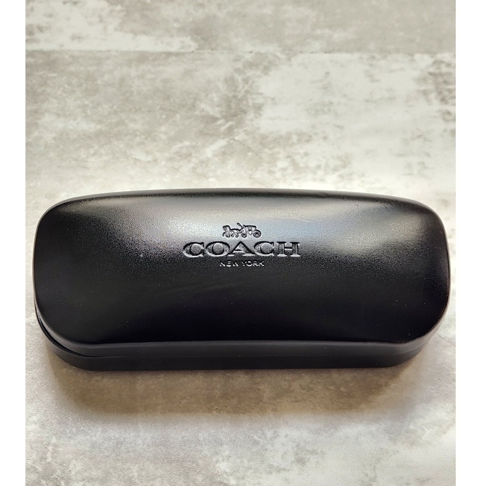 Coach Eyewear Case Women OS Black Excellent Condition Hard Shell Logo Accessory